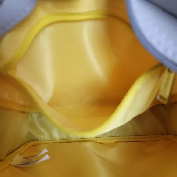 PreneLOVE Grey Camo Neoprene Crossbody Bag – Yellow Lining, Adjustable Strap - Picture 11 of 13